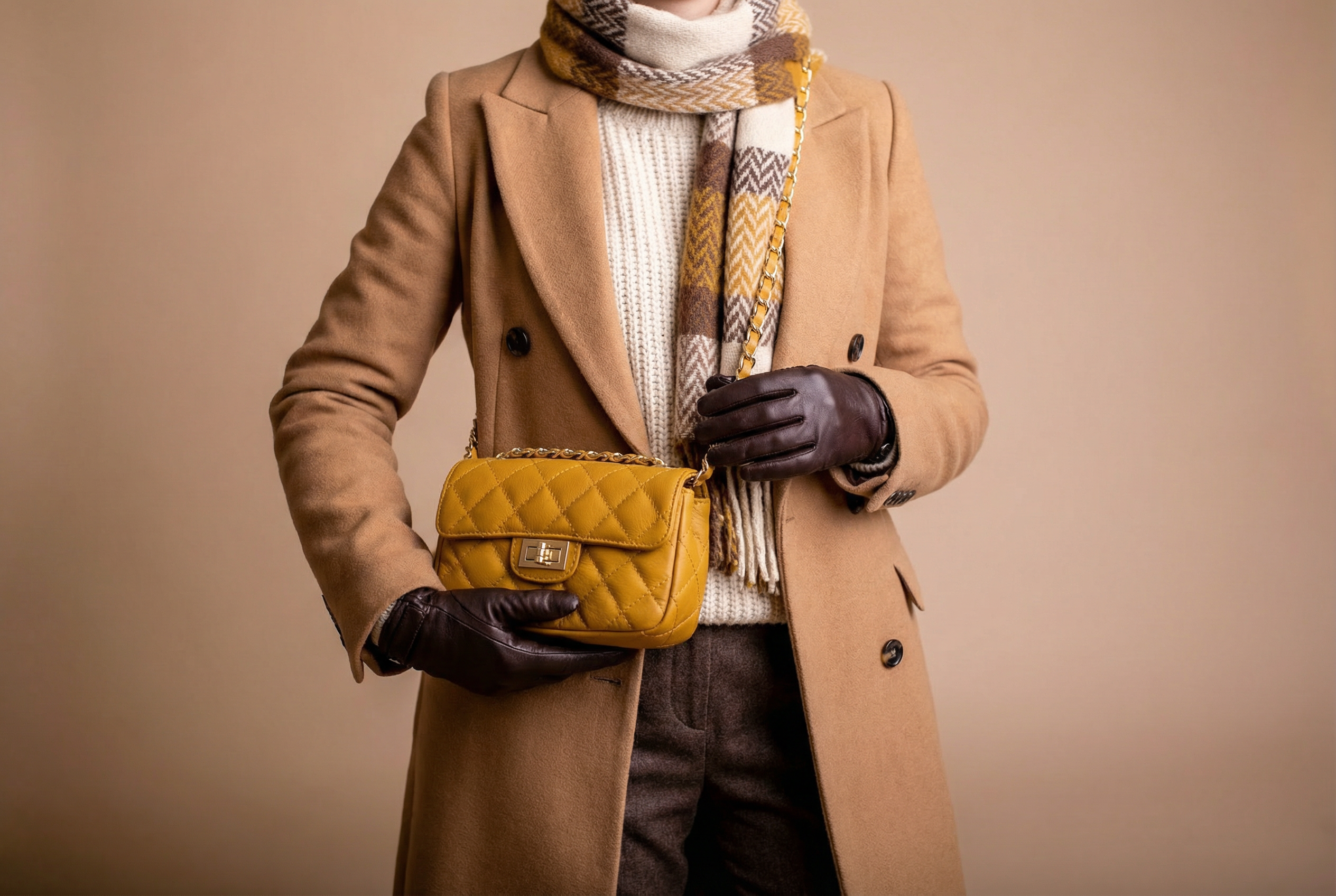 Kožená prošívaná kabelka Matilda – elegantní crossbody kabelka s vnitřní kapsou