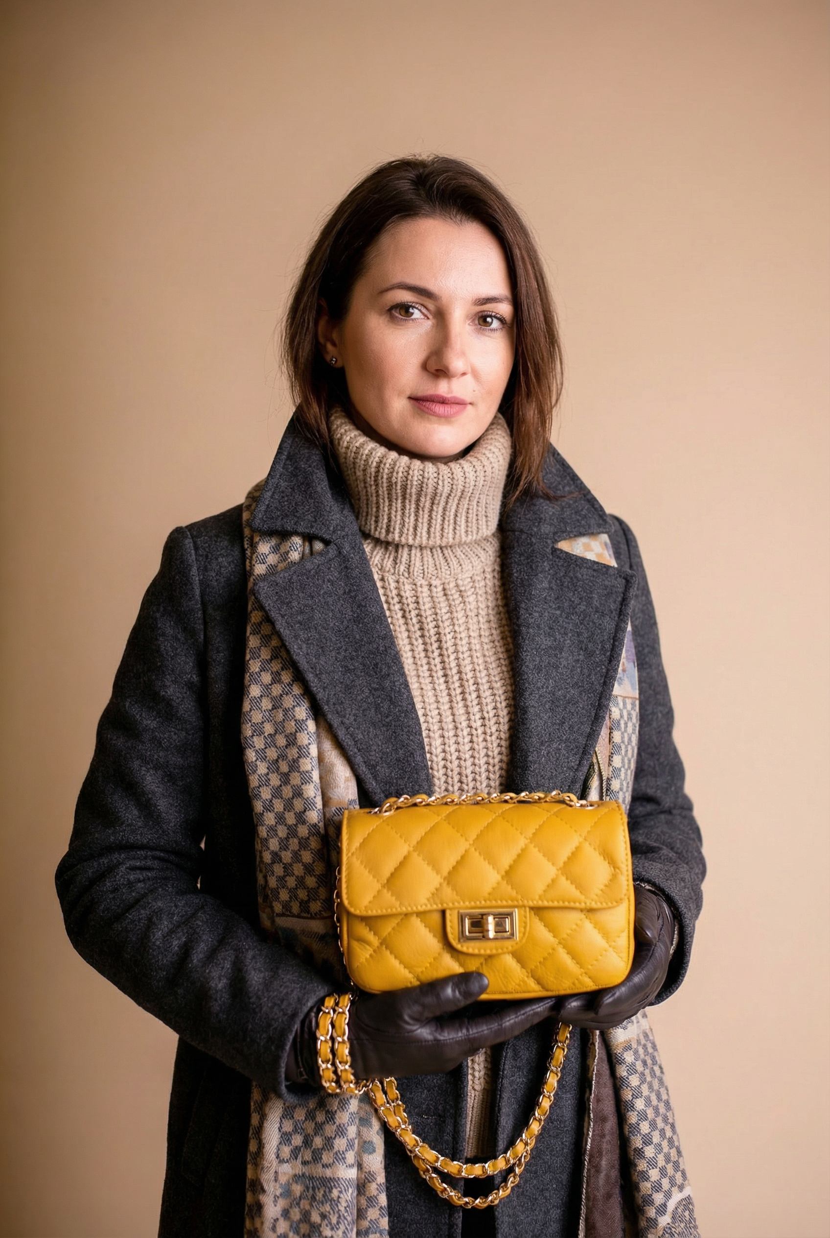 Kožená prošívaná kabelka Matilda – elegantní crossbody kabelka s vnitřní kapsou